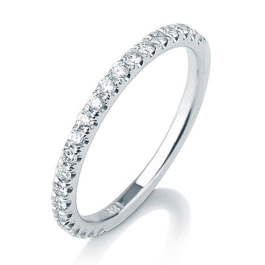 Дамска халка от бяло злато с диаманти 0.40 ct