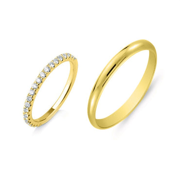 Класическа брачна халка от жълто злато