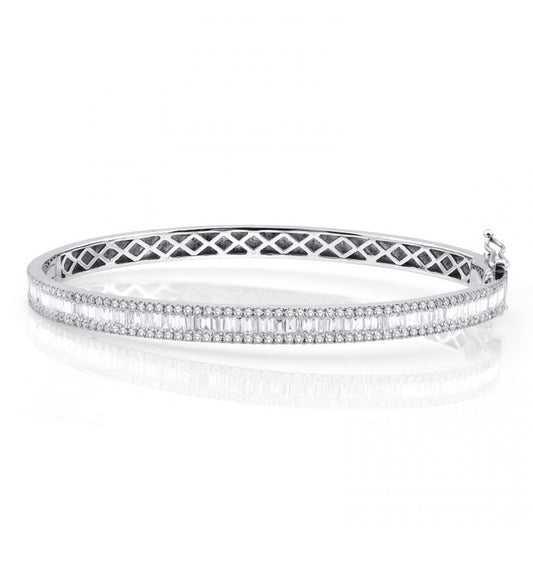 1.74 ct Диамантена гривна от бяло злато