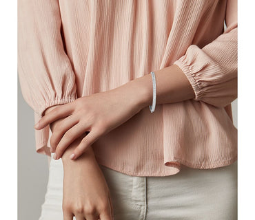 1.74 ct Диамантена гривна от бяло злато