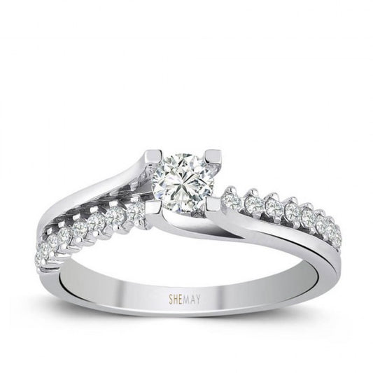 Годежен пръстен с диаманти 0.56 ct