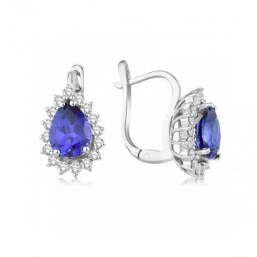 Обеци със сапфири и диаманти 0.80 карата