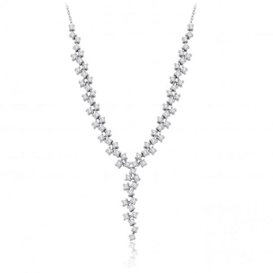 1.30 карата Диамантено колие от бяло злато