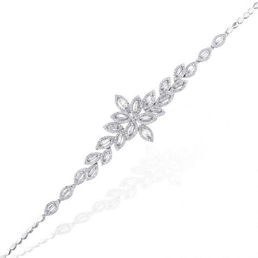 Гривна от бяло злато и диаманти 1.10 карата