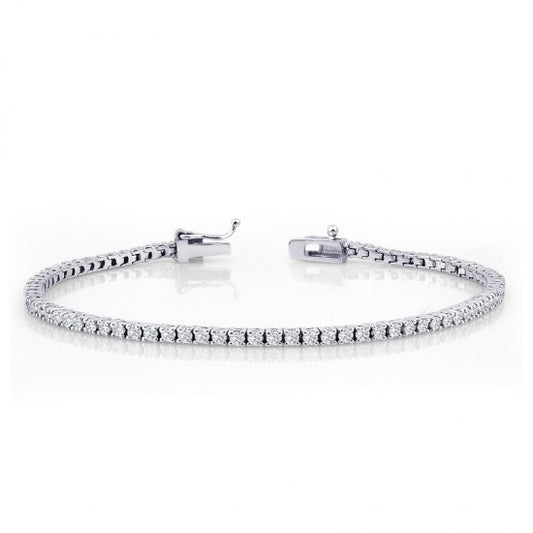 Диамантена гривна от бяло злато 1.56 карата