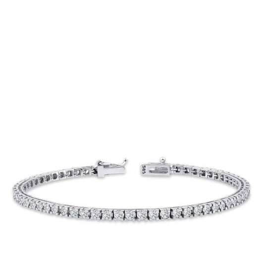 Гривна от бяло злато с диаманти 1.77 карата