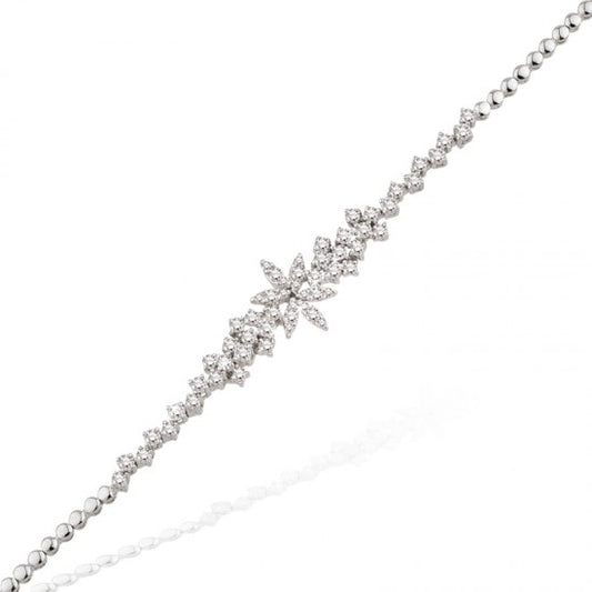 Диамантена гривна бяло злато 1.00 карат