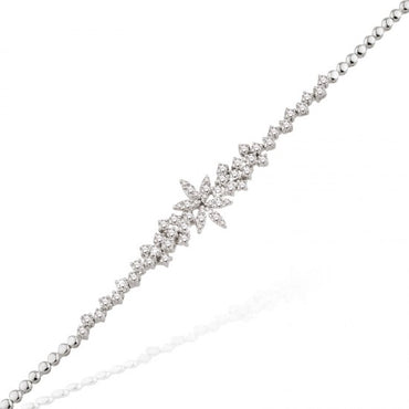 Диамантена гривна бяло злато 1.00 карат