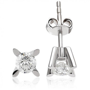 Обеци бяло злато с Диаманти 0.60 карата