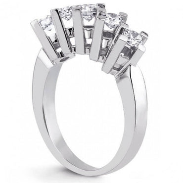 Пръстен бяло злато с пет диаманта 1.00 карат