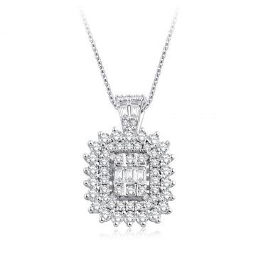 Висулка бяло злато с Диаманти 0.64 карата