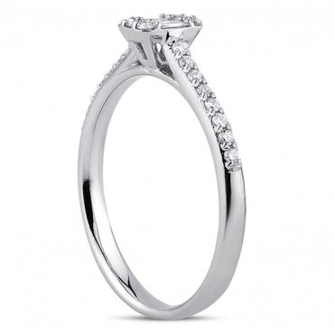 Пръстен бяло злато с Диаманти 0.24 карата