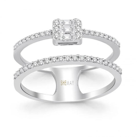 Пръстен бяло злато с Диаманти 0.26 карата