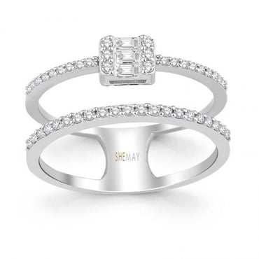 Пръстен бяло злато с Диаманти 0.26 карата