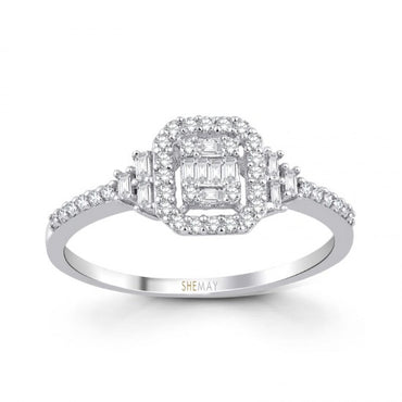 Пръстен бяло злато с Диаманти 0.29 карата