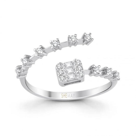 Пръстен бяло злато с Диаманти 0.30 карата