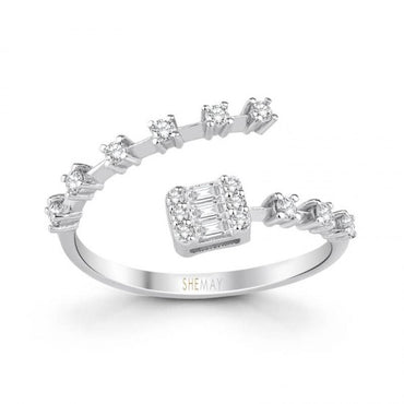 Пръстен бяло злато с Диаманти 0.30 карата