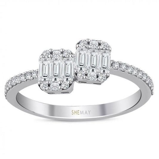 Пръстен бяло злато с Диаманти 0.50 карата