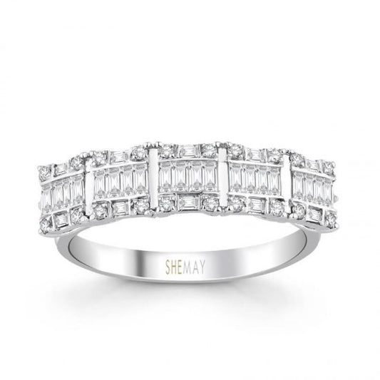 Пръстен бяло злато с Диаманти 0.60 карата