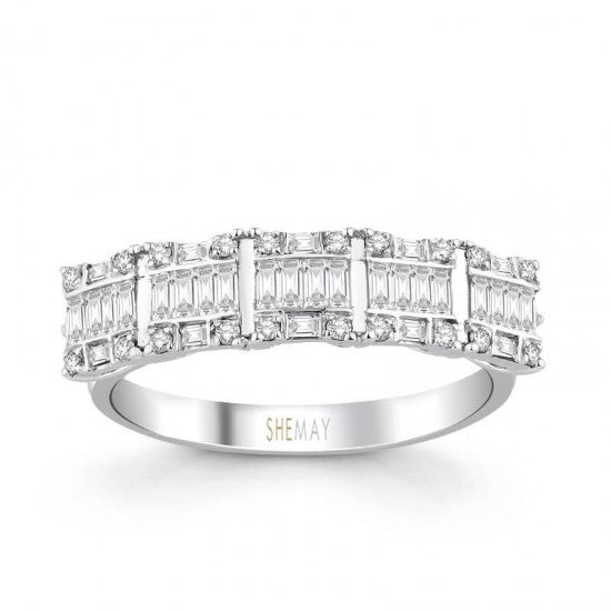 Пръстен бяло злато с Диаманти 0.60 карата