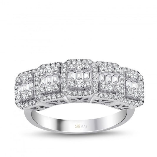 Пръстен бяло злато с Диаманти 0.65 карата