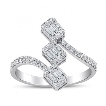 Пръстен бяло злато с Диаманти 0.65 карата