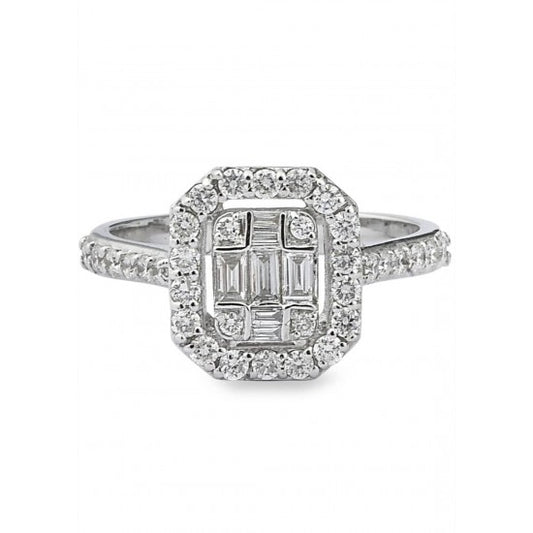 Пръстен бяло злато с Диаманти 0.67 карата