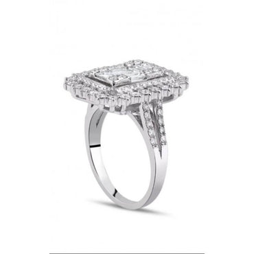 Пръстен бяло злато с Диаманти 1.70 карата