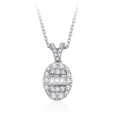 Комплект колие и обеци с диаманти 0.66 карата