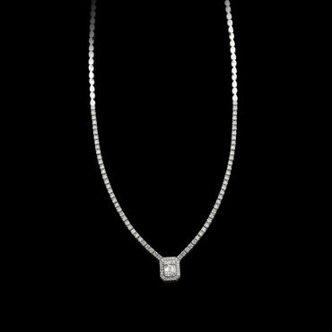 Диамантено колие бял 0.78 карата