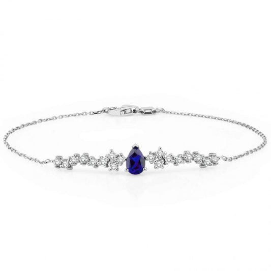 Гривна със сапфир и диаманти 0.80 карата