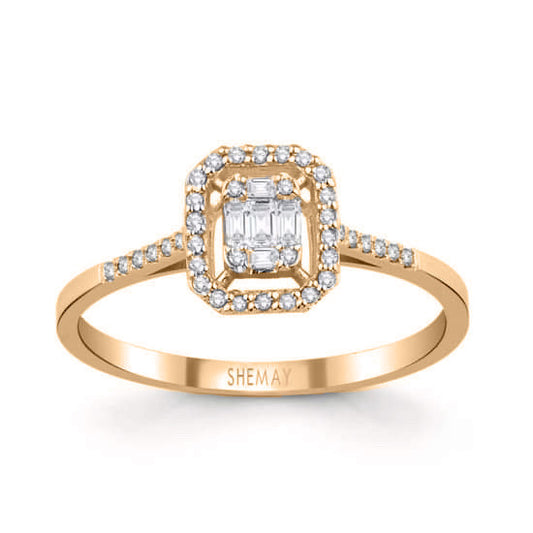 Пръстен розово злато с Диаманти 0.24 карата