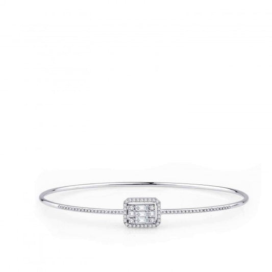 Диамантена гривна бяло злато 0.64 карата