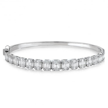 Диамантена гривна бяло злато 1.94 карата