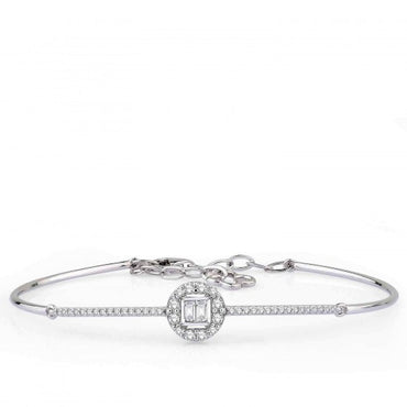 Диамантена гривна бяло злато 0.42 карата