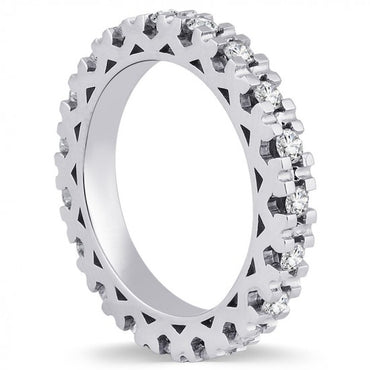 Халка бяло злато с диаманти 0.77