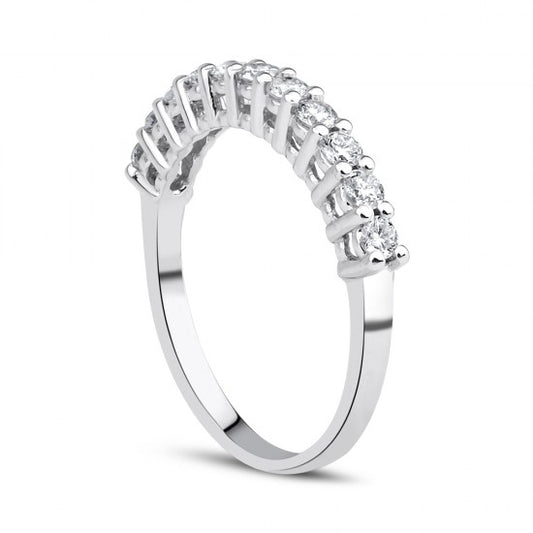 Диамантена халка бяло злато 0.50 карата