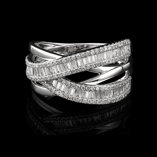 Пръстен бяло злато с Диаманти 0.71 карата