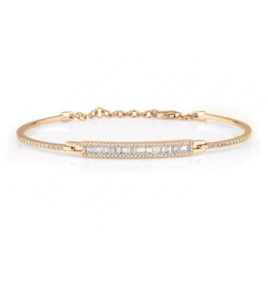 Диамантена гривна розово злато 0.92 карата