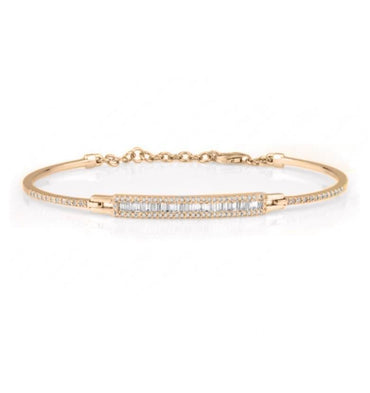 Диамантена гривна розово злато 0.92 карата