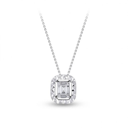 Висулка с диамант бяло злато 0.08 карата