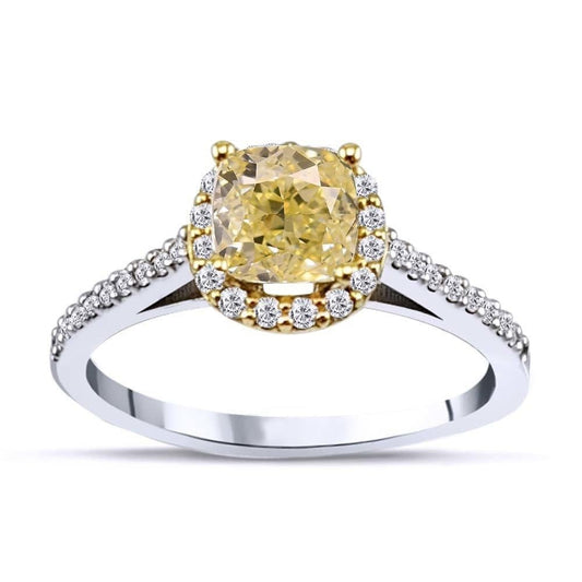 Пръстен с жълт диамант Fancy Colour