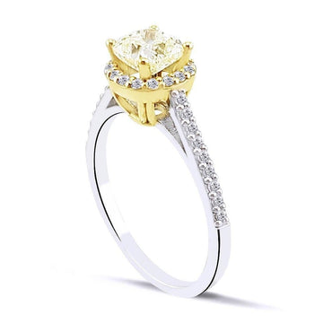 Пръстен с жълт диамант Fancy Colour