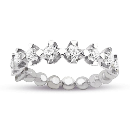 Пръстен от бяло злато с диаманти 0.80 карата