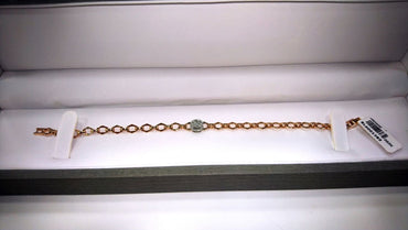 Гривна розово и бяло злато с диаманти 0.12 карата