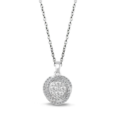 Висулка с диаманти бяло злато 0.29 карата