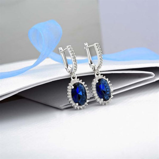 Обеци със сапфир и диаманти 4.05 карата