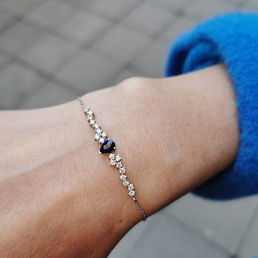 Гривна със сапфир и диаманти 0.80 карата