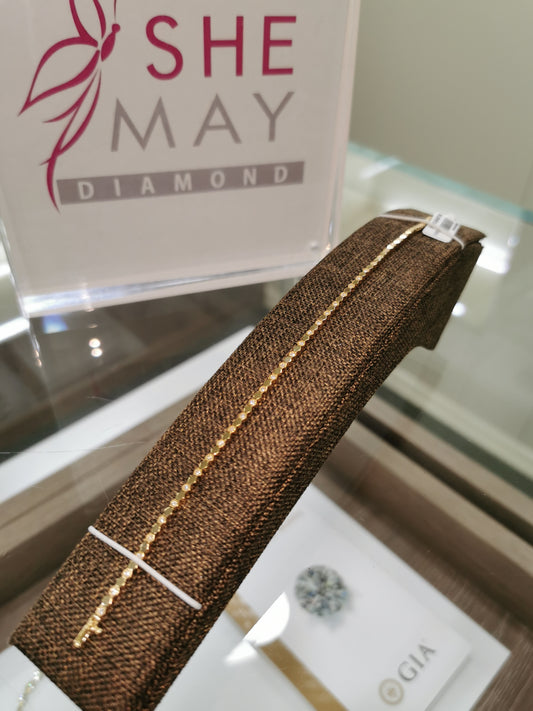 Диамантена гривна жълто злато 0.38 карата