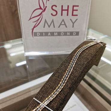 Диамантена гривна розово злато 0.38 карата